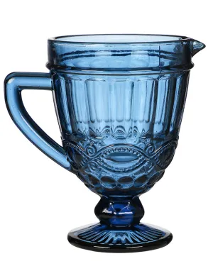 Aurielle Sapphire Blue Glass Serving Pitcher Jug