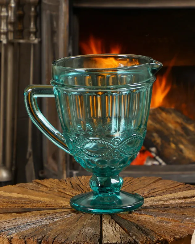 Aurielle Turquoise Blue Glass Serving Jug