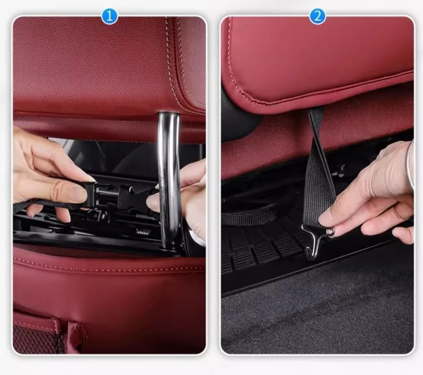 Auto Seat Back Multi Pocket Storage Bag For Mitsubishi Emeraude Endeavor FTO Galant Grandis GTO i i-MiEV L200 Lancer Lancer Evolution Automobile Seat Back Organisers,Brown1