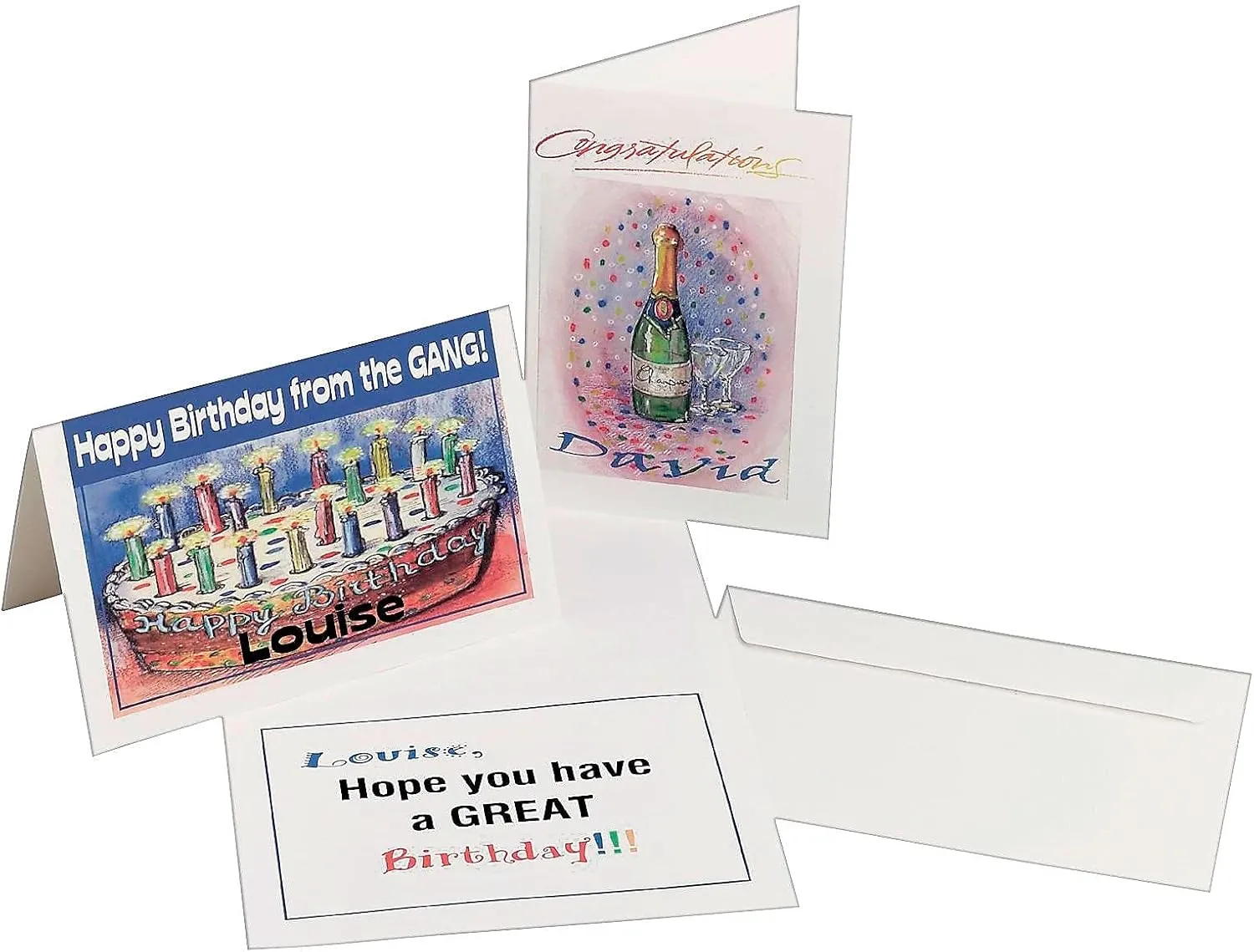Avery Printable Greeting Cards with Envelopes, Half-Fold, 5.5" x 8.5", Matte White, 30 Blank Greeting Cards for Inkjet Printers (08316)