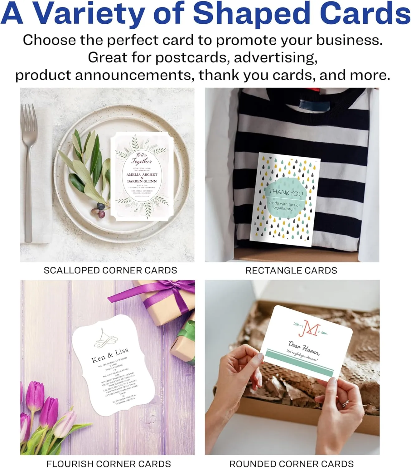 Avery Printable Postcards, 4.25" x 5.5", Matte White, 200 Blank Postcards for Inkjet Printers (8387)