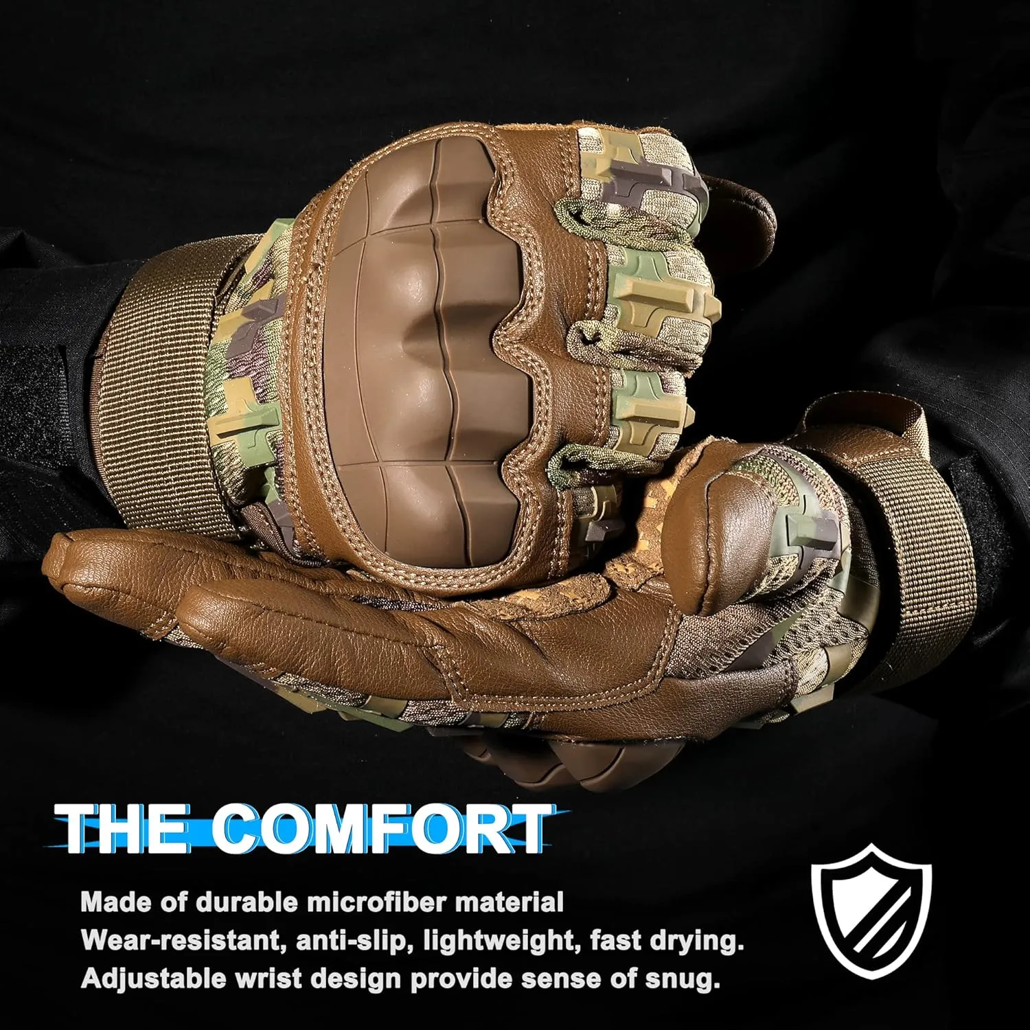 AXBXCX Motorcycle Tactical Gloves for Men - Protection, Flexible, Durable, Touchscreen Capable & Perfect for Outdoor Activities!