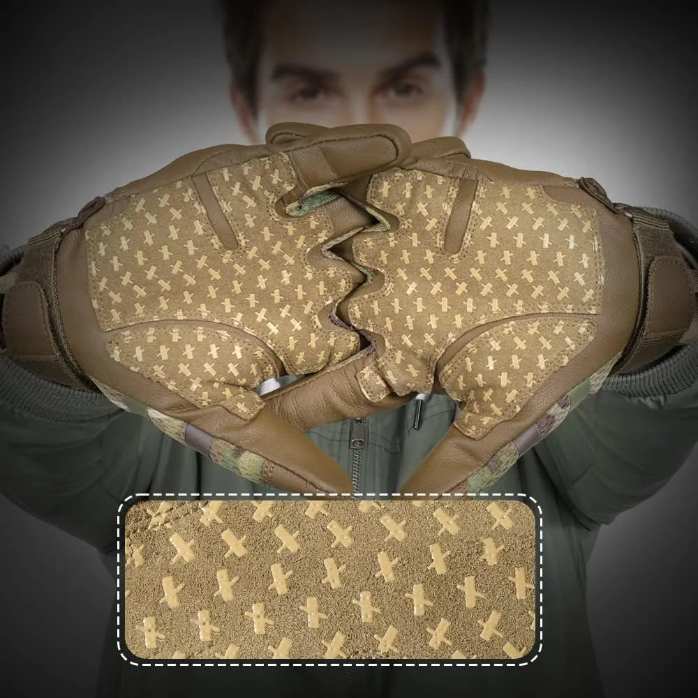 AXBXCX Motorcycle Tactical Gloves for Men - Protection, Flexible, Durable, Touchscreen Capable & Perfect for Outdoor Activities!