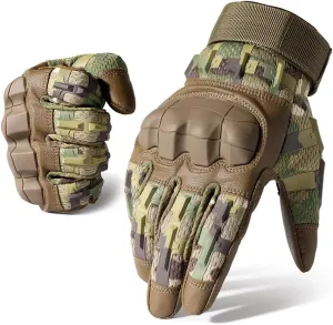AXBXCX Motorcycle Tactical Gloves for Men - Protection, Flexible, Durable, Touchscreen Capable & Perfect for Outdoor Activities!