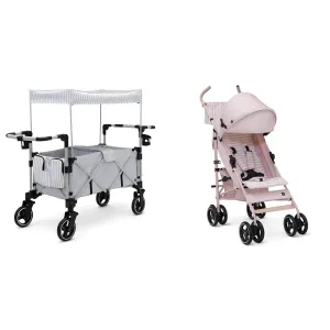 babyGap Deluxe Explorer Wagon & Classic Stroller Bundle - Sustainable Materials, Storage & Safety Features
