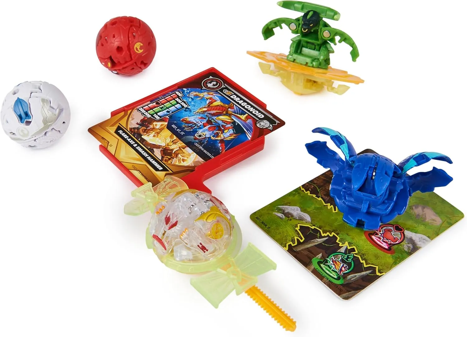 Bakugan Battle 5-Pack, Special Attack Bruiser, Dragonoids, Hammerhead, Nillious; Customizable, Spinning Action Figures, Kids Toys for Boys and Girls 6 and up