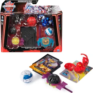 Bakugan Battle 5-Pack, Special Attack Dragonoid, Ventri, Bruiser, Octogan, Trox, Customizable, Spinning Action Figures, Kids Toys for Boys and Girls 6 and up