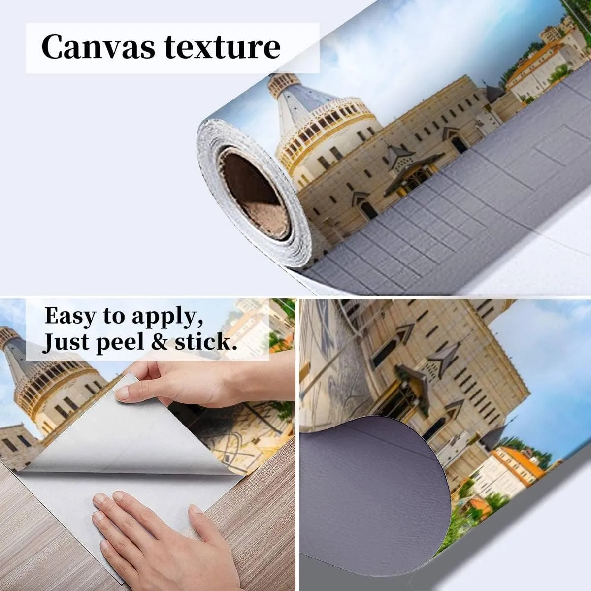 Basilica Annunciation Nazareth Canvas Wallpaper Print Self Adhesive Peel & Stick Wallpaper Wall Mural Wall Decal Sticker Poster Home Decor for Living Room