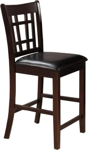 Benjara Benzara Wooden Counter Height Chair, Set of Two, Brown And Black,