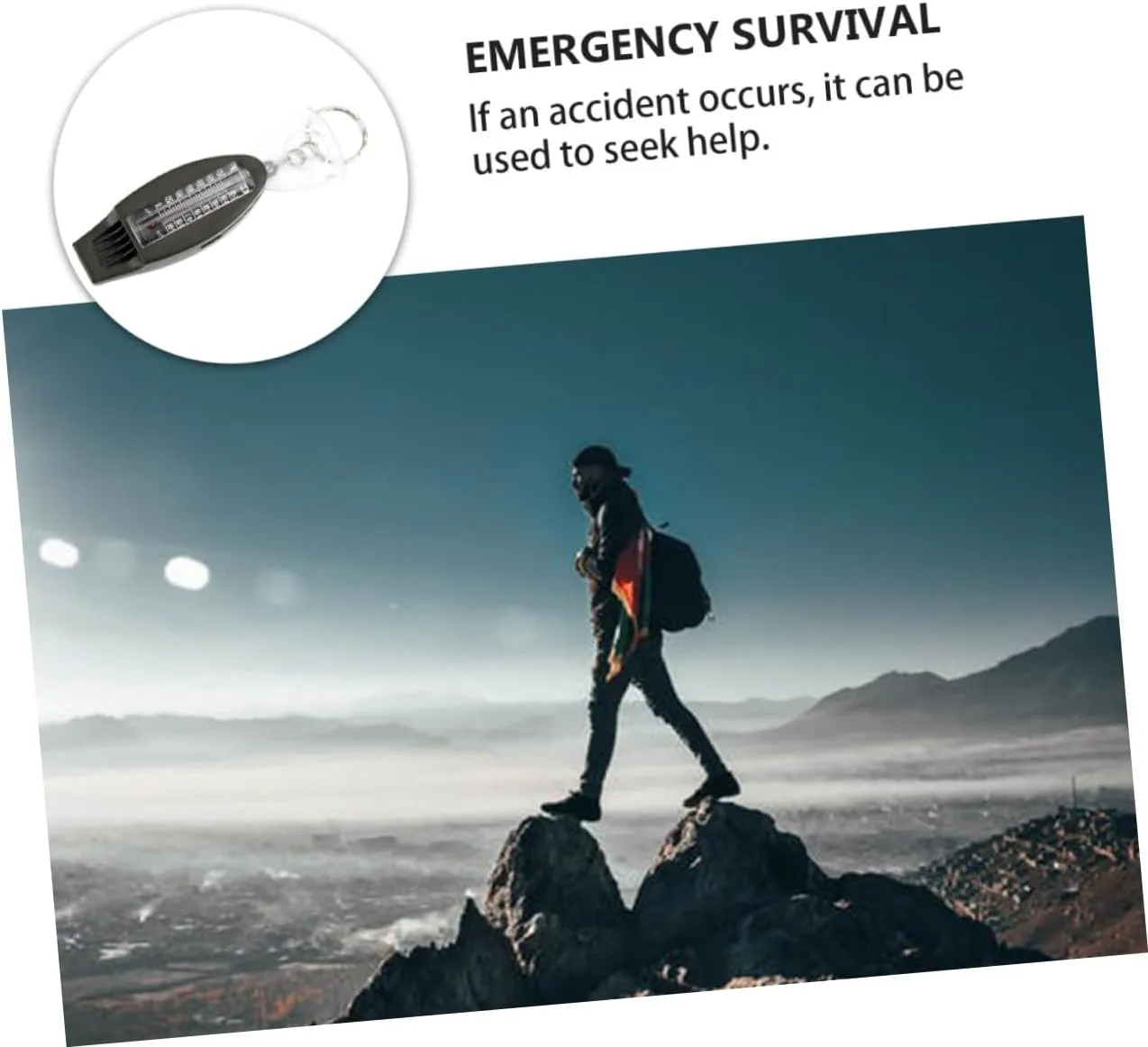 BESPORTBLE 9 pcs Multifunctional Whistle Survival Whistle Outdoor Whistle Climbing Whistle Survival Compass Pocket