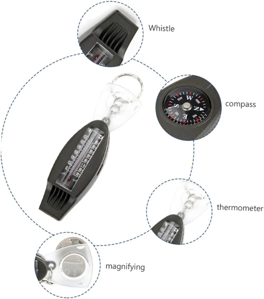BESPORTBLE 9 pcs Multifunctional Whistle Survival Whistle Outdoor Whistle Climbing Whistle Survival Compass Pocket