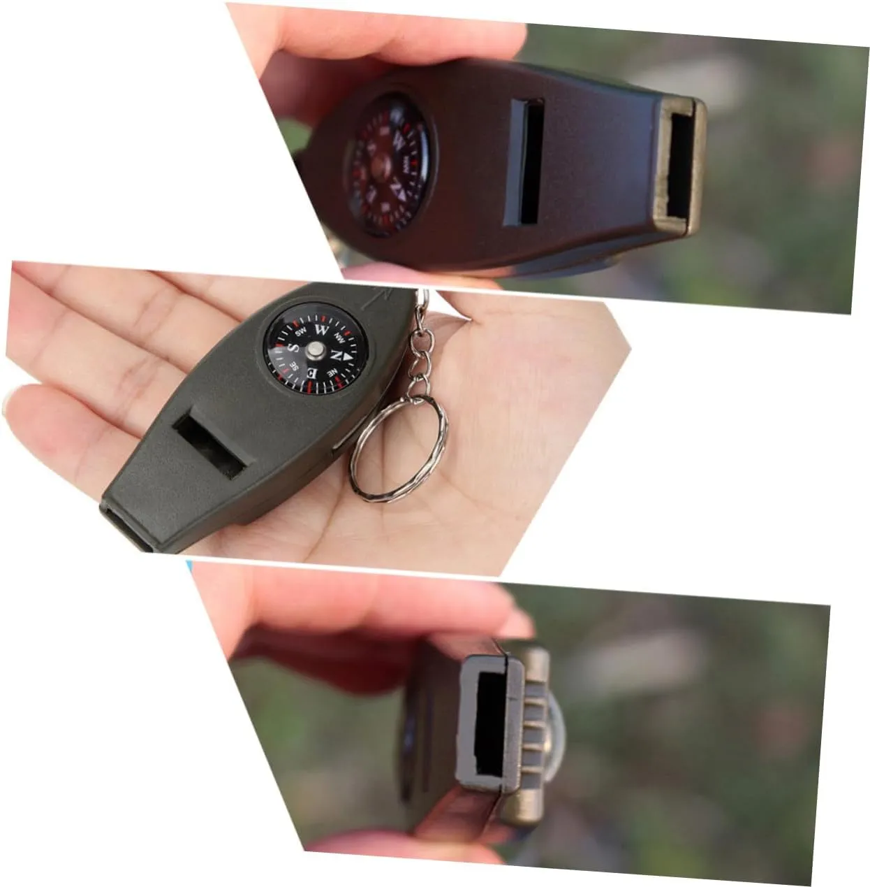 BESPORTBLE 9 pcs Multifunctional Whistle Survival Whistle Outdoor Whistle Climbing Whistle Survival Compass Pocket