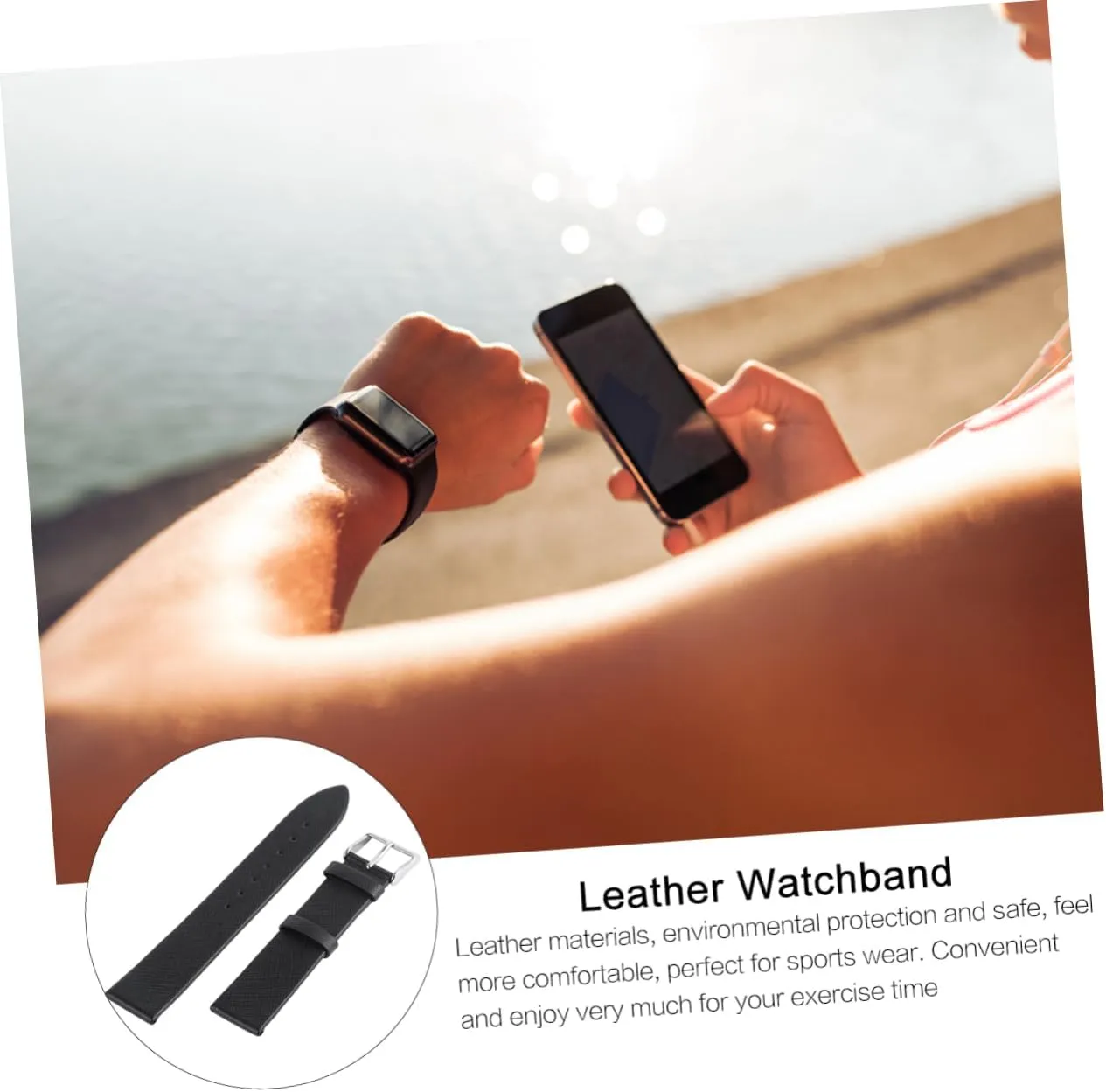 BESPORTBLE mm Plain Cowhide Strap Band Replacement Watchband Unisex Straps Bands Wristband for Wrist Band Strap