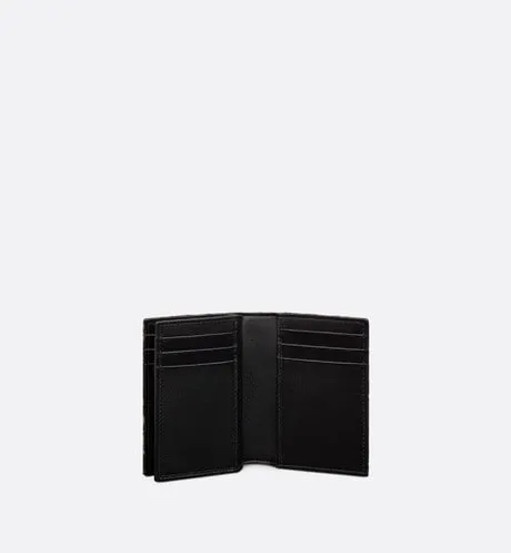 Bi-Fold Card Holder • Beige and Black Dior Oblique Jacquard