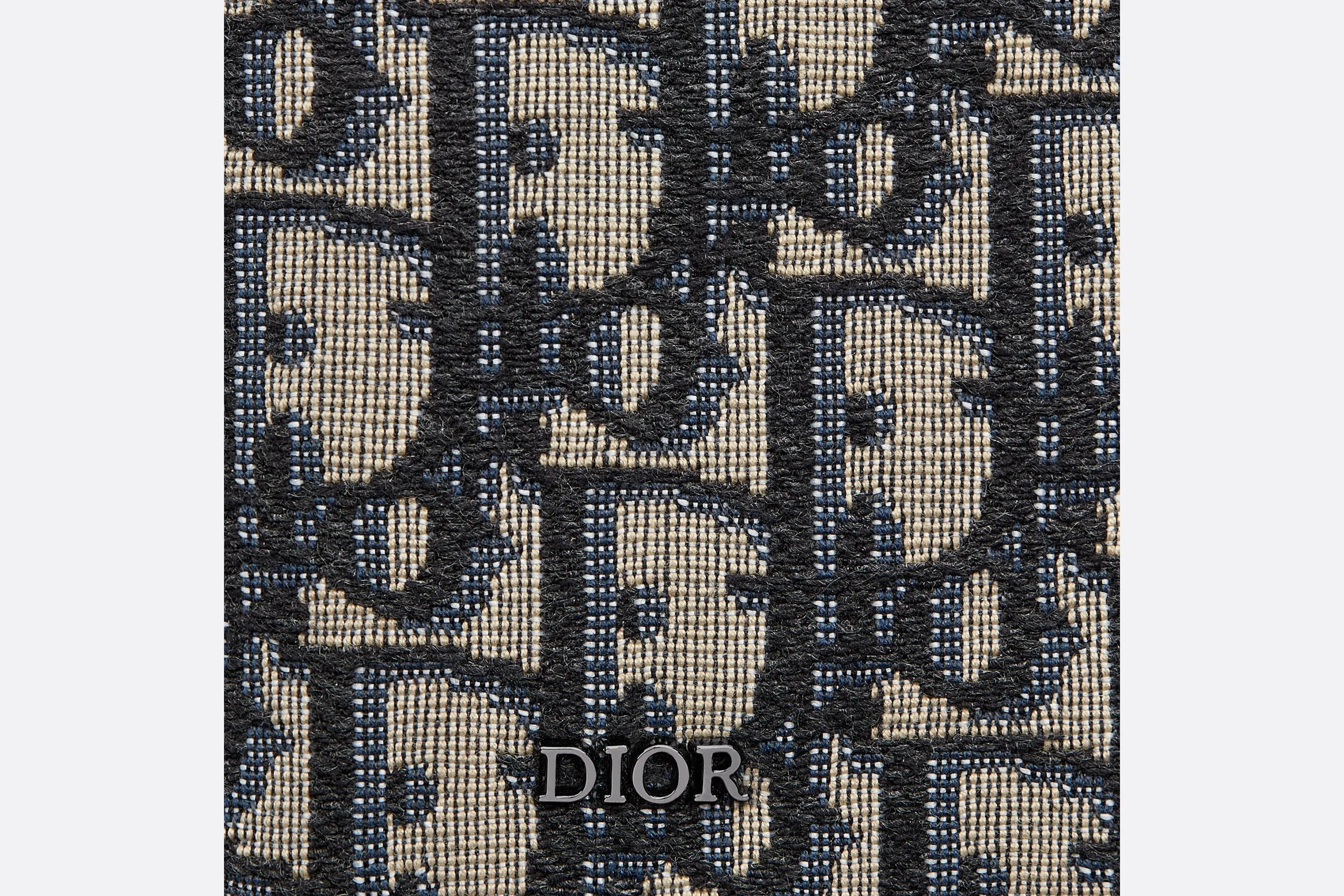 Bi-Fold Card Holder • Beige and Black Dior Oblique Jacquard