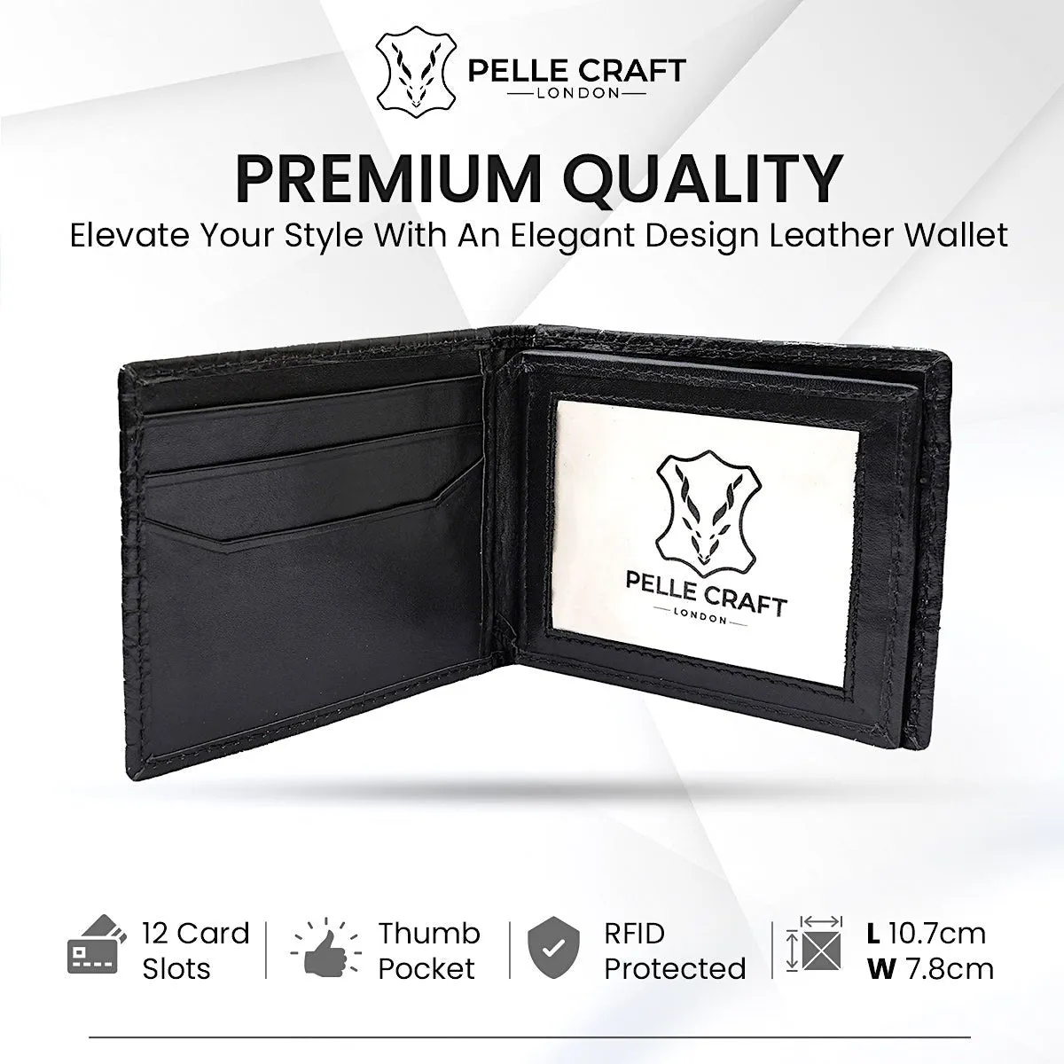 Bi Fold card holder croc pattern with 13 c/c