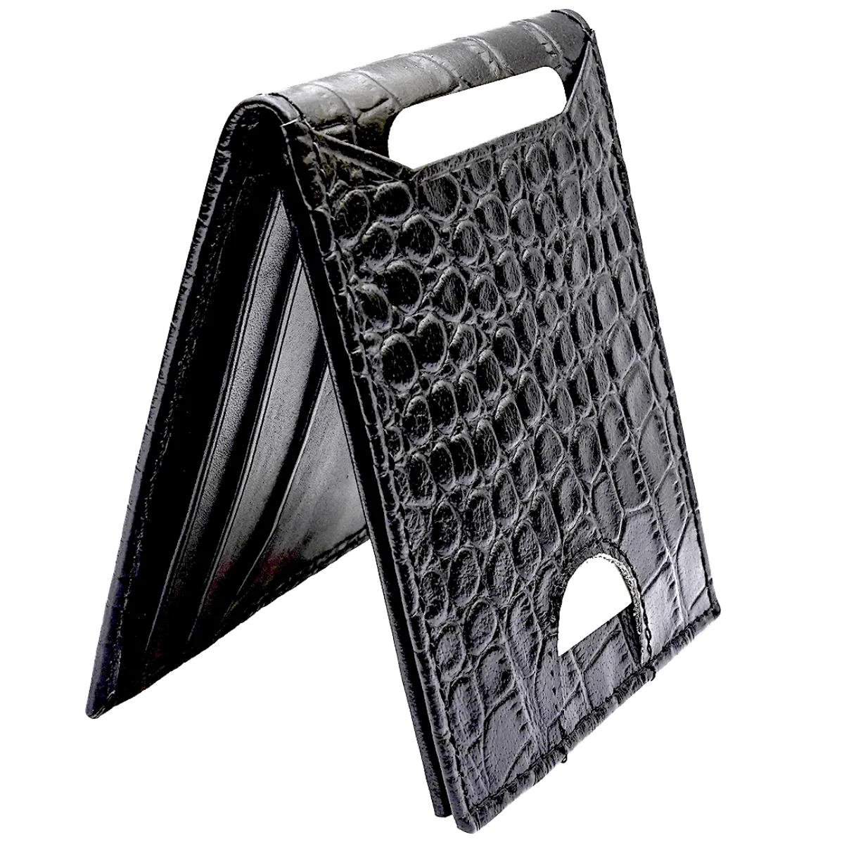 Bi Fold card holder croc pattern with 13 c/c