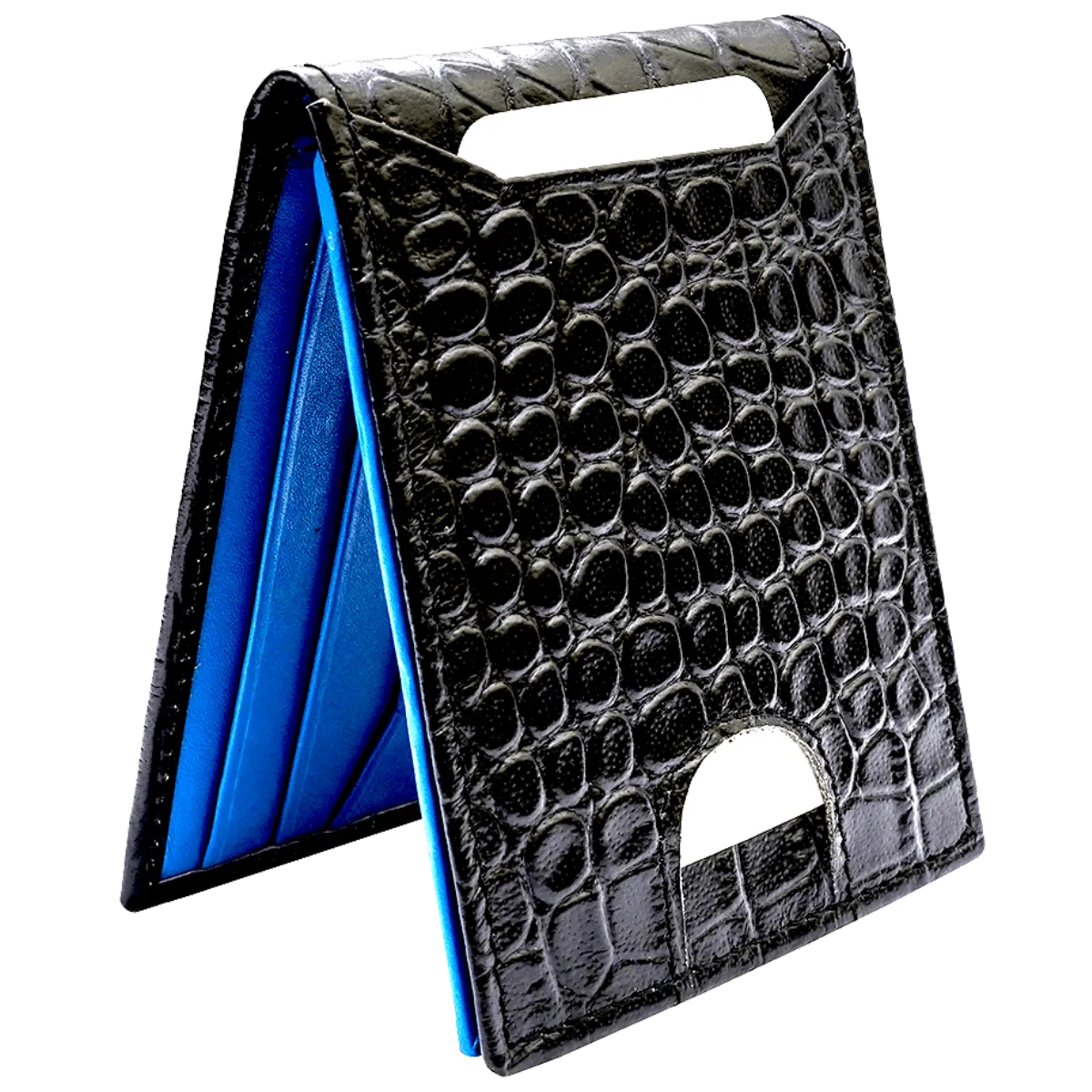Bi Fold card holder croc pattern with 13 c/c