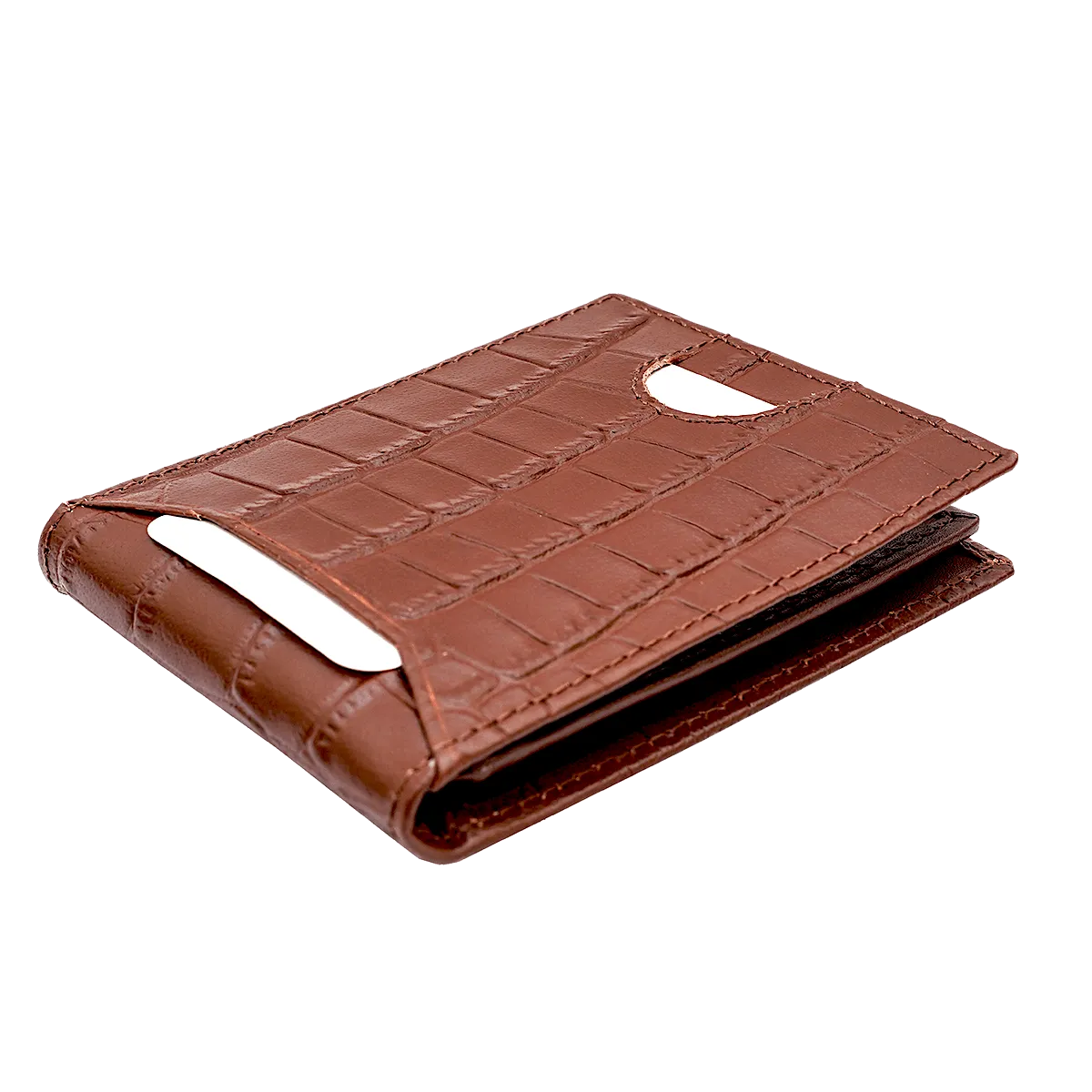 Bi Fold card holder croc pattern with 13 c/c