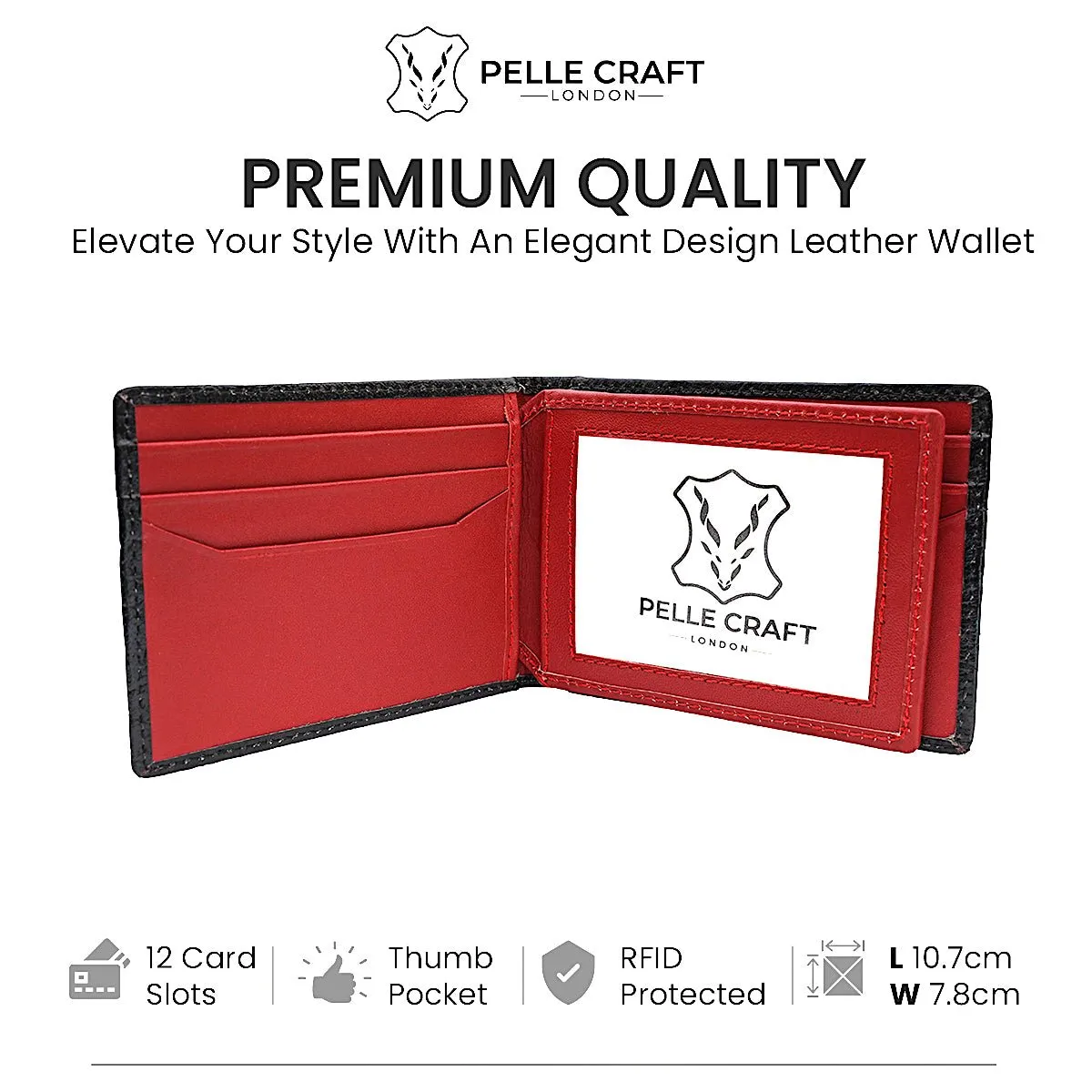 Bi Fold card holder croc pattern with 13 c/c