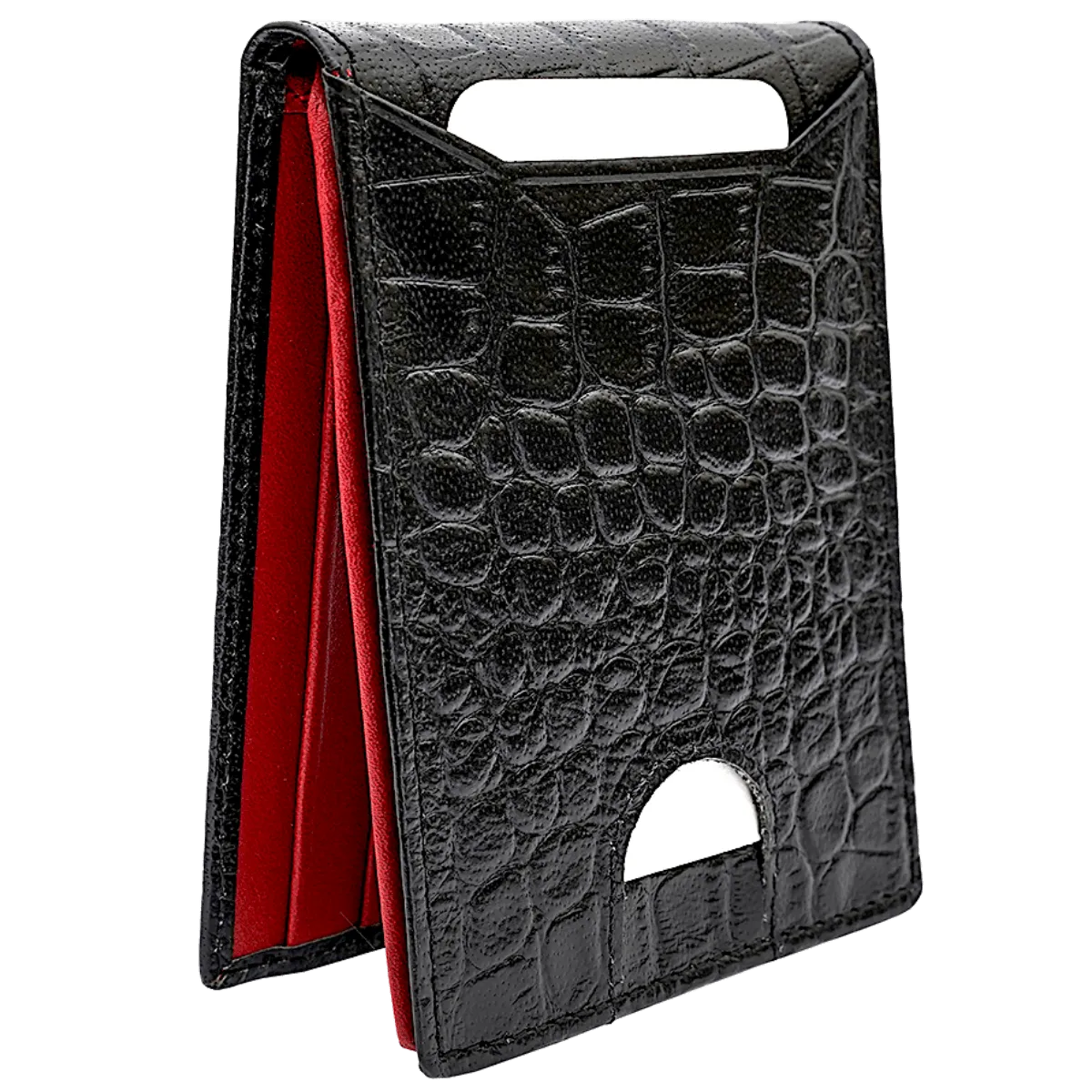 Bi Fold card holder croc pattern with 13 c/c