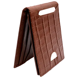 Bi Fold card holder croc pattern with 13 c/c