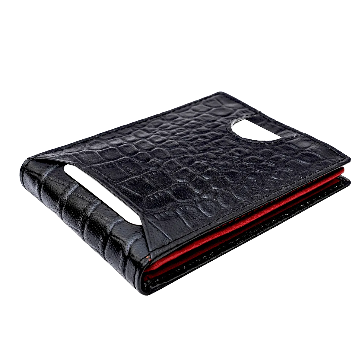 Bi Fold card holder croc pattern with 13 c/c