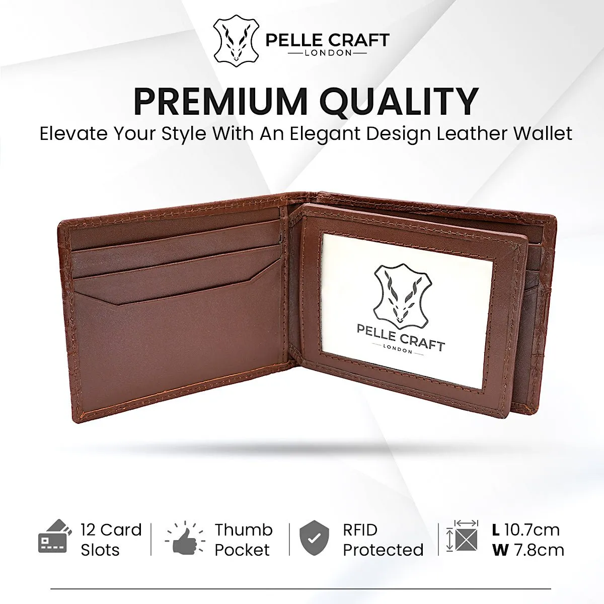 Bi Fold card holder croc pattern with 13 c/c