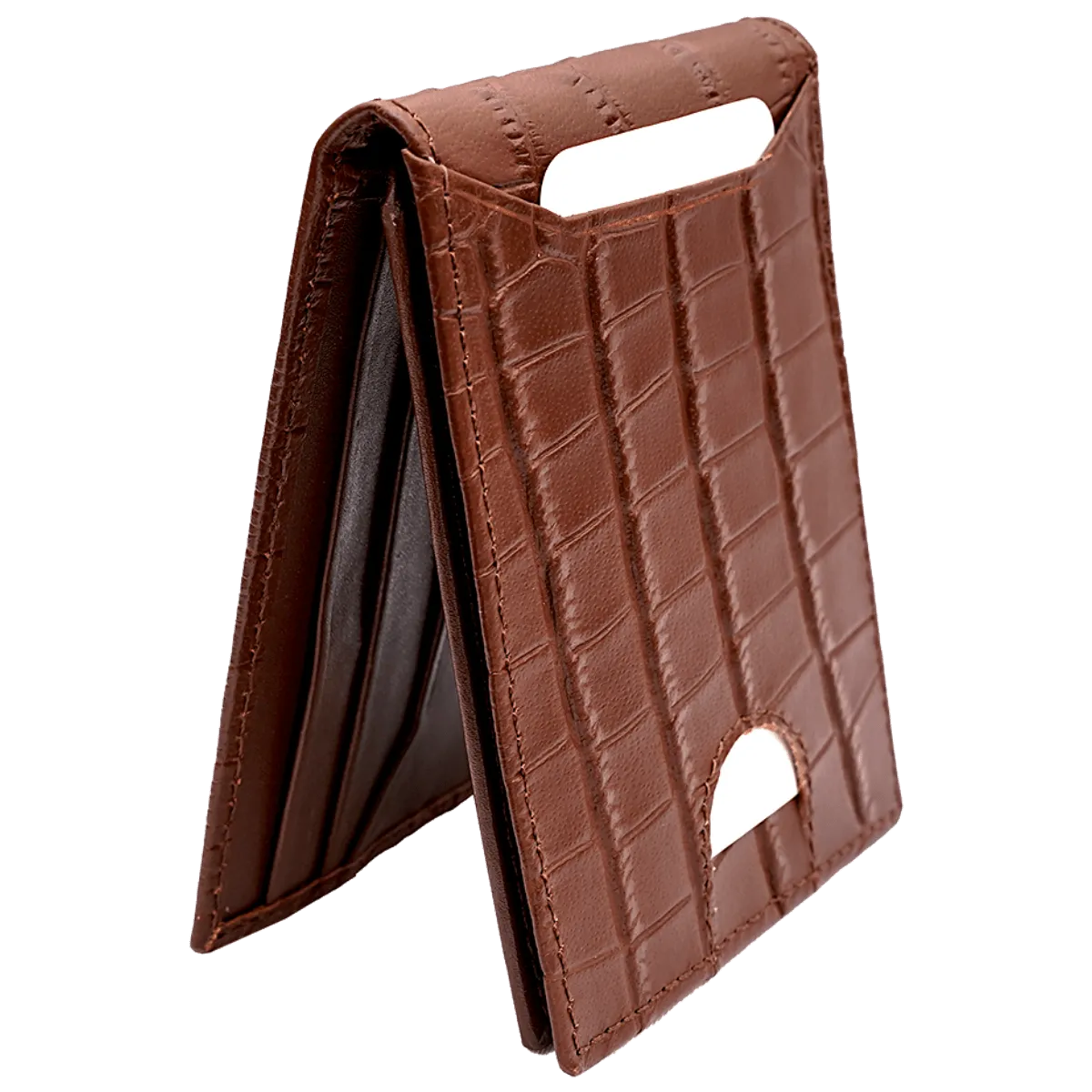 Bi Fold card holder croc pattern with 13 c/c