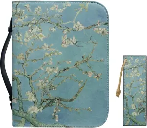 Bible Case for Women Bible Cover Christian Print PU Bible Bag with Bookmark Bible Carrying Case Bible Cover Case