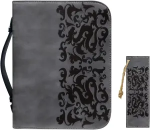 Bible Case for Women Bible Cover Christian Print PU Bible Bag with Bookmark Bible Carrying Case Bible Cover Case