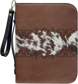 Bible Cover for Women Leather Bible Case with Black Ribbon Personalized Bible Study Supply Carrying Bag Tote