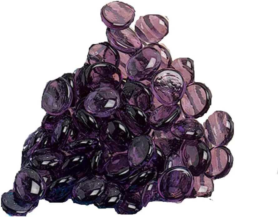Biedermann & Sons Vase Filler Gemstones Marbles for Home Decoration or Crafts Flat Backed Glass Beads/Gems, Burgundy