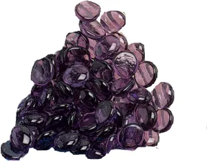 Biedermann & Sons Vase Filler Gemstones Marbles for Home Decoration or Crafts Flat Backed Glass Beads/Gems, Burgundy