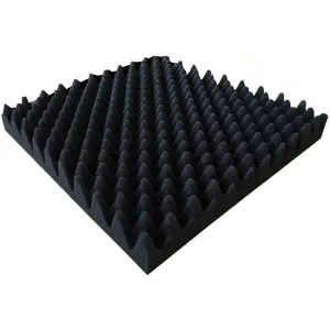 Black and Yellow Soundproof Foam Panels, KTV Bar Acoustic Panels High Density Noise Reduction Sound Absorbing Cotton 10PCS (Black) (Black)