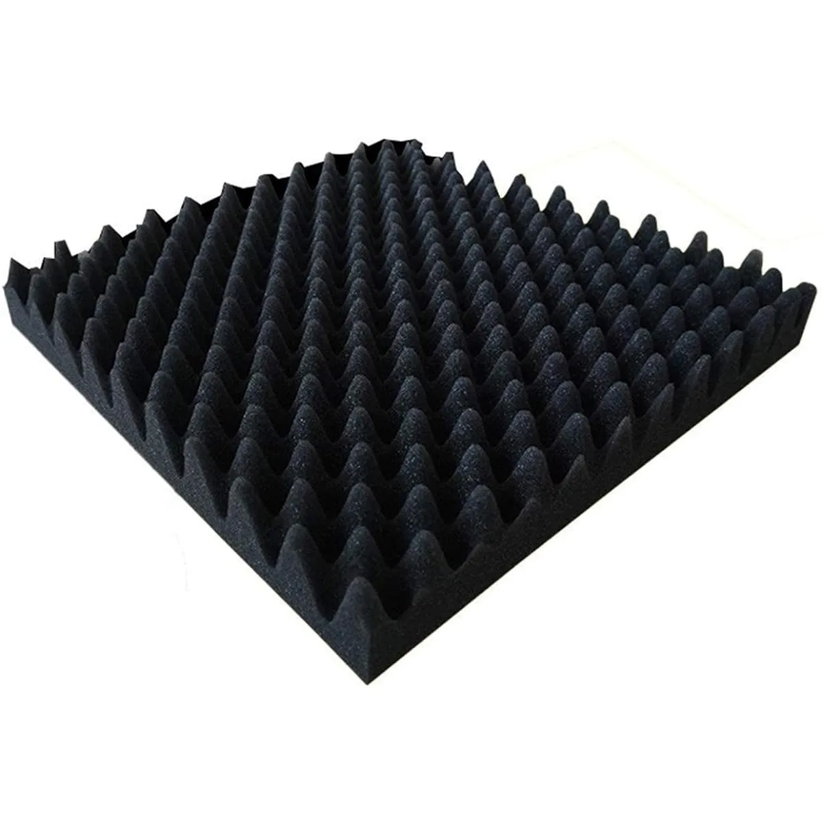 Black and Yellow Soundproof Foam Panels, KTV Bar Acoustic Panels High Density Noise Reduction Sound Absorbing Cotton 10PCS (Black) (Black)