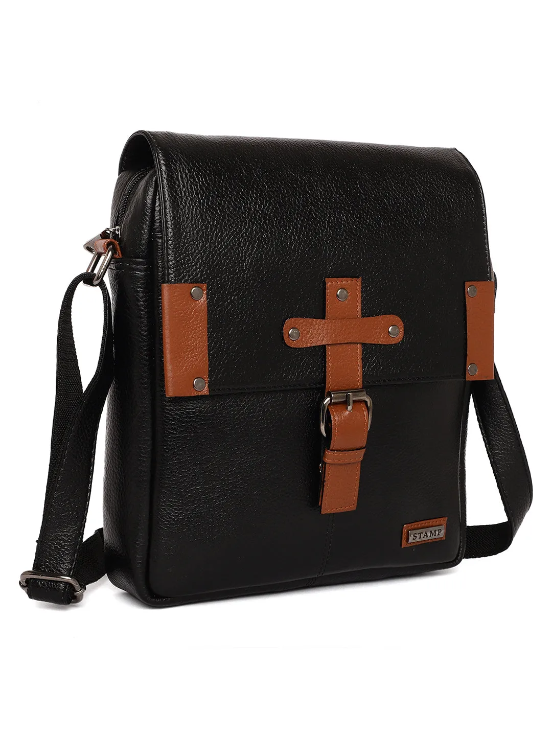 Black Leather Crossbody Bags FL500