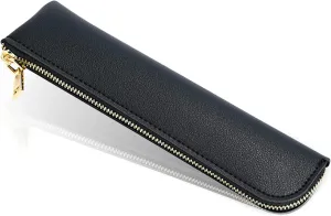 Black pencil case, Small pencil pouch, School Accessories, Pen pouch for men with zipper.…