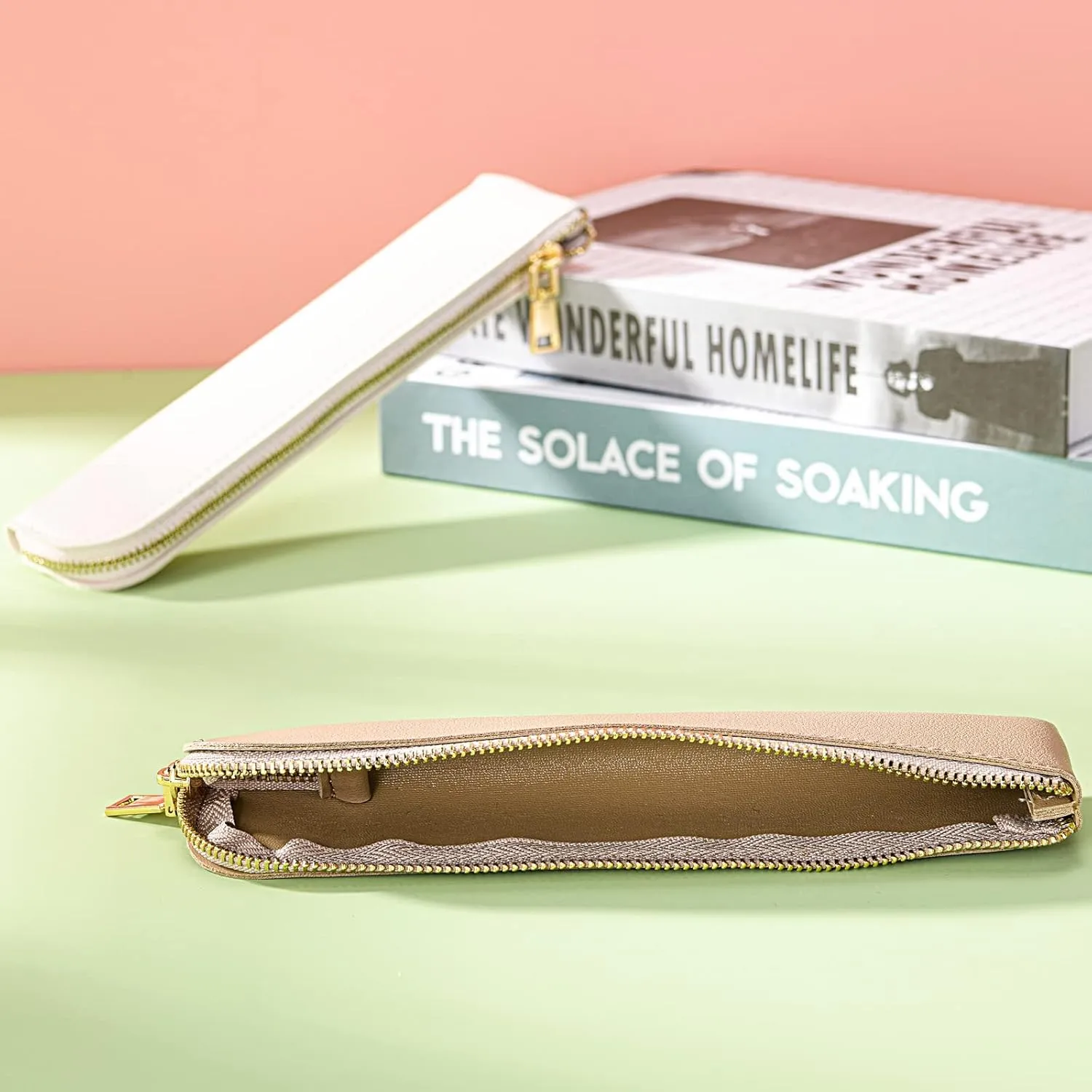 Black pencil case, Small pencil pouch, School Accessories, Pen pouch for men with zipper.…