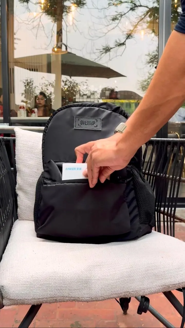 Black Titanium - 2 Separate Laptop Section Backpack S11 // Water Resistant