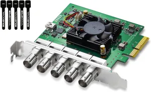Blackmagic Design DeckLink Duo 2 PCIe Capture and Playback Card | Up to 1080p60 | 4 Channel 3G-SDI | Includes SolidSignal Cable Ties | Authorized Dealer | BDLKDUO2
