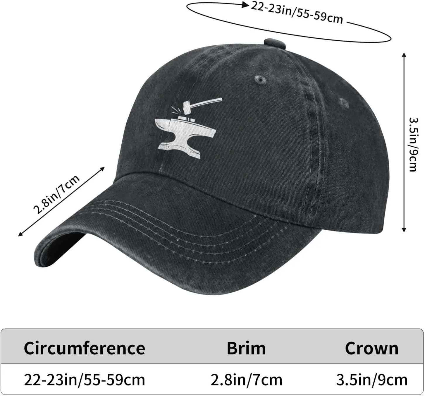 Blacksmith Hammer Adult Mesh Baseball Cap Outdoor Sports Cap for Men Women