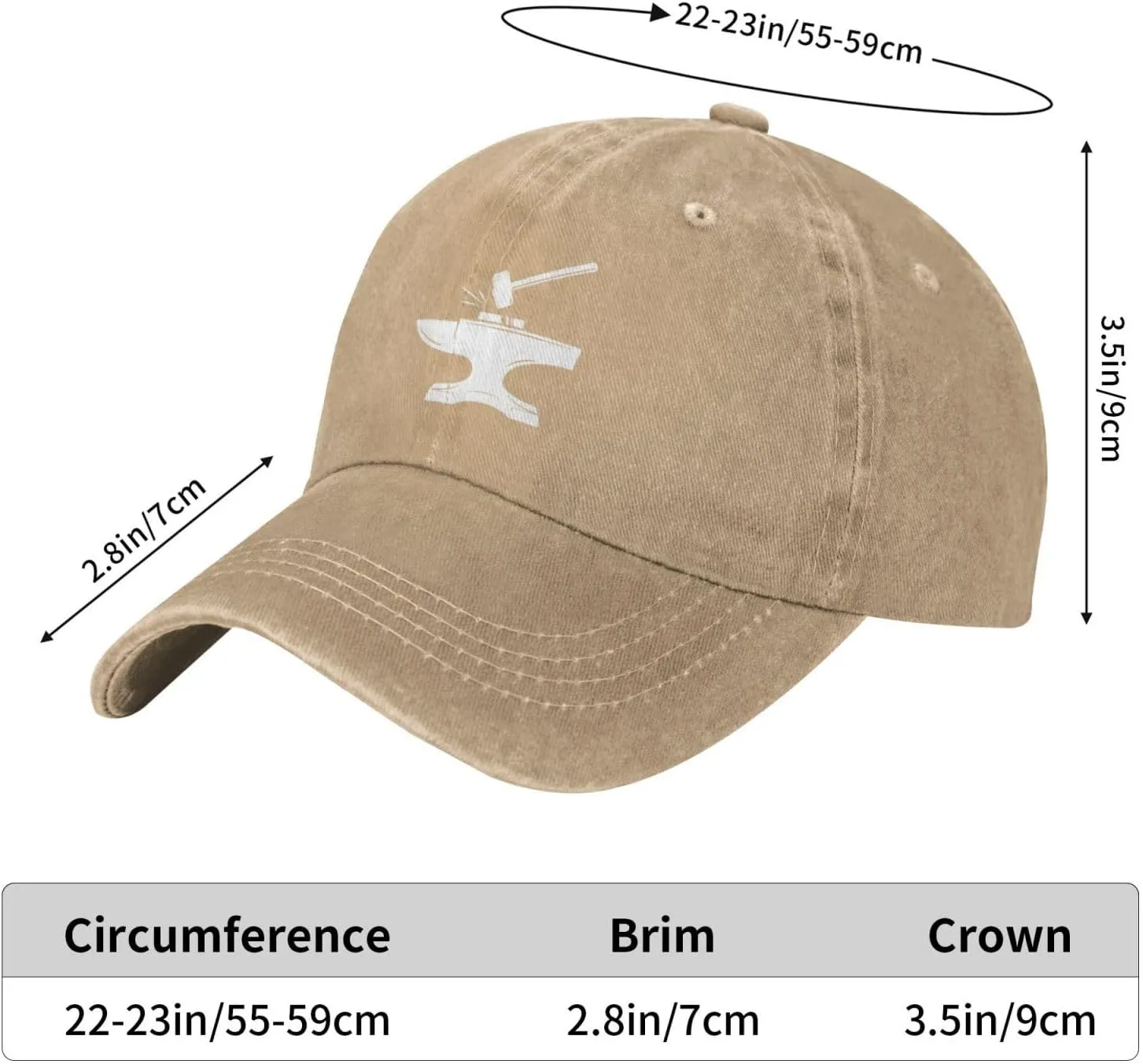 Blacksmith Hammer Adult Mesh Baseball Cap Outdoor Sports Cap for Men Women