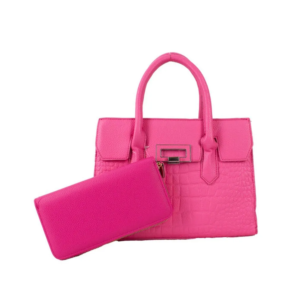 Blue 2 in 1 Top Handle Pouch Bag