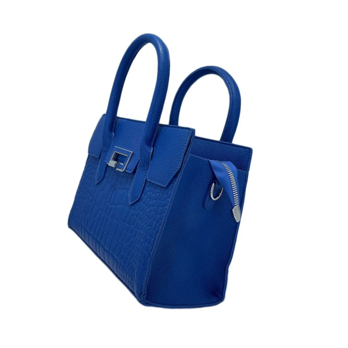 Blue 2 in 1 Top Handle Pouch Bag