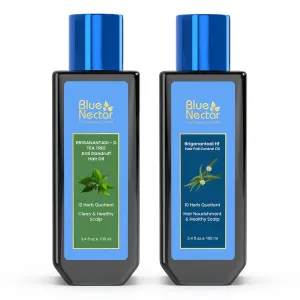Blue Nectar Tea Tree Scalp & Anti-Dandruff Oil   Hair Fall Control Oil - Herbal Elixir for Healthy, Gorgeous Hair