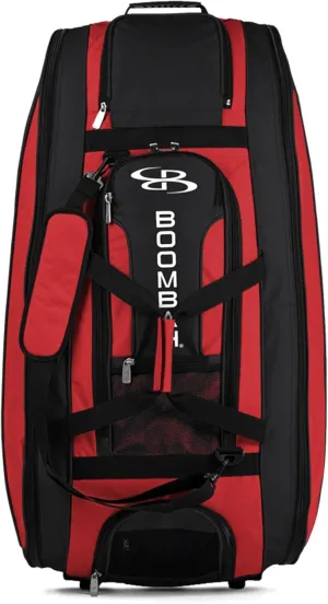 Boombah Beast Rolling Bat Bag - 40" x 14" x 13" - Multiple Color Options - Holds 8 Bats, Glove and Shoe Compartments