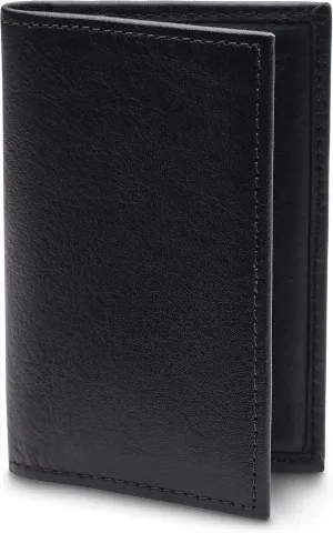 Bosca | Men’s Calling Card Case Wallet in Nappa Vitello Italian Leather