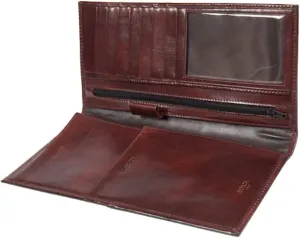 Bosca Men's Old Leather Flight Attendant, Dark Brown