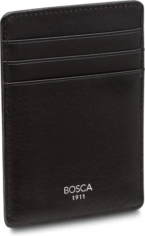 Bosca Men's Wallet, Nappa Vitello Front Pocket Wallet, Black